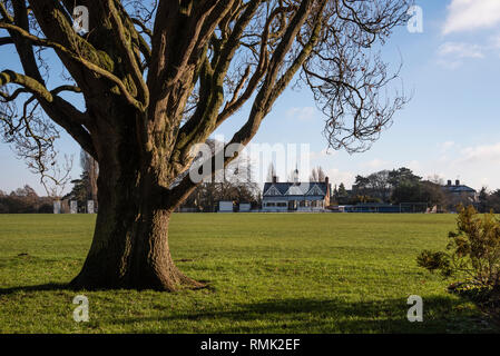 Oxford University Parks in Winter Stock Photo