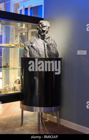 Statue and personal items of the inventor and electrical engineer ...