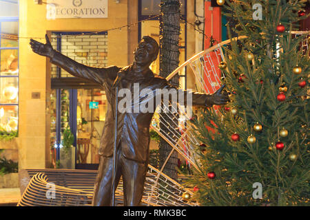 A life like monument to the world famous Belgian singer, songwriter, poet and actor Jacques Brel ( 1929-1978) in Brussels, Belgium Stock Photo