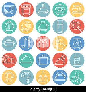 Icons of products categories white and color Vector Image