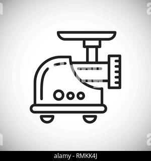 Meat grinder line icon on white background for graphic and web design, Modern simple vector sign. Internet concept. Trendy symbol for website design web button or mobile app. Stock Vector