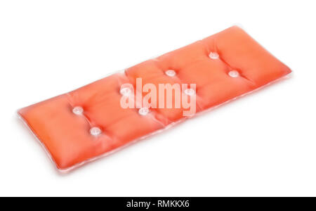 Red self heating acetate pad isolated on white Stock Photo