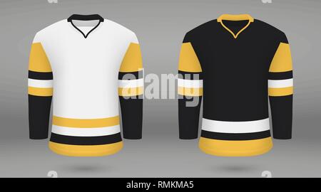 Realistic hockey kit, shirt template for ice hockey jersey Anaheim Ducks.  Vector illustration Stock Vector Image & Art - Alamy