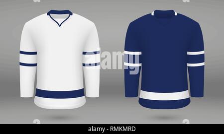 Premium Vector  Realistic ice hockey shirt of toronto jersey template