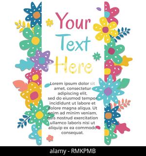 Flower background Vector illustration in trendy flat style Stock Vector