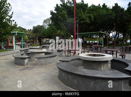 Free barbecue facility for public in Butterfly Beach Park, Hong Kong Stock Photo