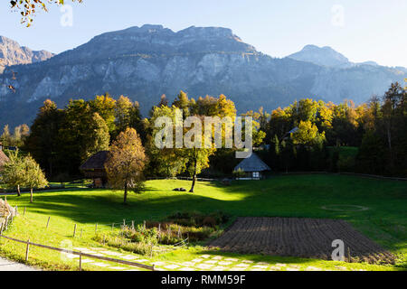 Switzerland, Brienzwiler. Tranquil autumn scenery in the open air museum Ballenberg. Picture taken on 13th of October 2018 Stock Photo