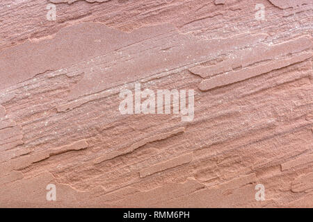 Red sandstone with diagonal texture Stock Photo