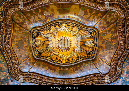 Los Angeles, California, United States of America - January 9, 2017. Ceiling in the lobby of El Capitan Theatre in Los Angeles, CA. Stock Photo