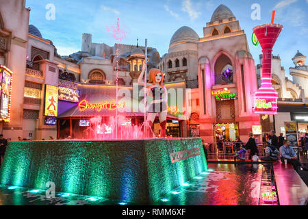 Las Vegas, Nevada, United States of America - January 10, 2017. Interior view of Miracle Mile Shops shopping mall on the Las Vegas Strip, with commerc Stock Photo