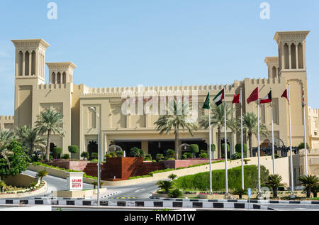 Doha, Qatar - November 4, 2016. Exterior view of Grand Hyatt Hotel in Doha. Stock Photo