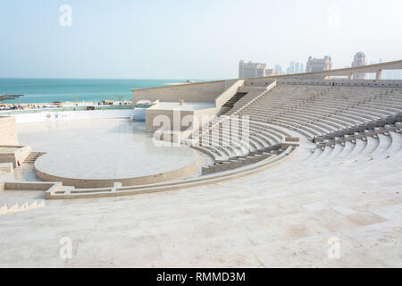 Doha, Qatar - November 7, 2016. Amphitheater in Katara cultural village in Doha, Qatar. Stock Photo