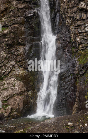 Gveleti Waterfall in Greater Caucasus Mountains in Georgia view near Stock Photo