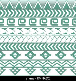 Aztec seamless tribal pattern. Vector illustration. Tribal Polynesian seamless pattern. For home decor, fashion, surface design Stock Vector