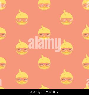 pattern with yellow duck. Stock Vector