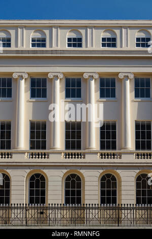 Facade of John Nash designed York Gate Terrace by Regents Park London England UK Stock Photo