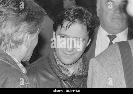 Moscow, USSR - August 23, 1991: Soviet actor and comedian Gennadiy Victorovich Khazanov at extraordinary session of Supreme Soviet of people's deputies of the USSR Stock Photo