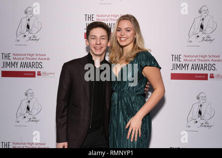 The Jimmy Awards Reunion Party held at The National Geographic Encounter Center.  Featuring: Andrew Barth Feldman, Renee Rapp Where: New York, New York, United States When: 14 Jan 2019 Credit: Joseph Marzullo/WENN.com Stock Photo