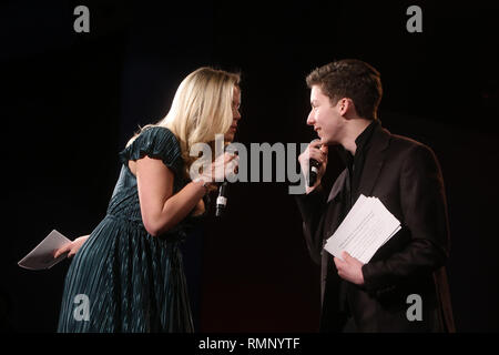 The Jimmy Awards Reunion Party held at The National Geographic Encounter Center.  Featuring: Renee Rapp, Andrew Barth Feldman Where: New York, New York, United States When: 14 Jan 2019 Credit: Joseph Marzullo/WENN.com Stock Photo