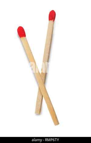 Studio shot of unlit matches isolated on a white background - John Gollop Stock Photo