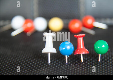 The board pins in color Stock Photo