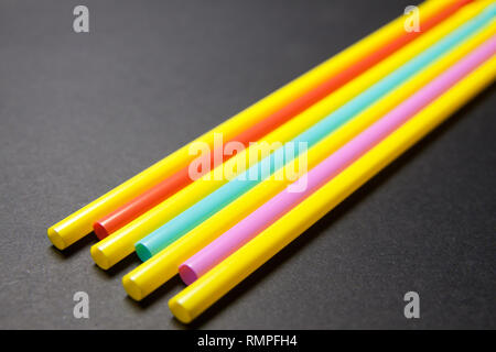The Straws for soda, coke and other drinks Stock Photo