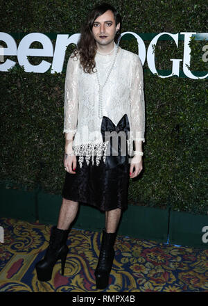 LOS ANGELES, CA, USA - FEBRUARY 15: Jacob Tobia arrives at Teen Vogue's 2019 Young Hollywood Party Presented By Snap held at the Los Angeles Theatre on February 15, 2019 in Los Angeles, California, United States. (Photo by Xavier Collin/Image Press Agency) Stock Photo