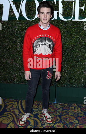 LOS ANGELES, CA, USA - FEBRUARY 15: Actor Drake Bell arrives at Teen Vogue's 2019 Young Hollywood Party Presented By Snap held at the Los Angeles Theatre on February 15, 2019 in Los Angeles, California, United States. (Photo by Xavier Collin/Image Press Agency) Stock Photo