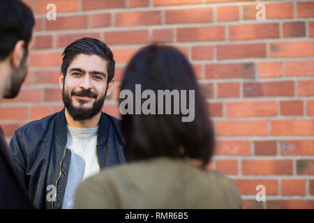 Friends talking Stock Photo
