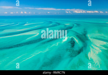 Aerial view, Eleuthera, Bahamas, America Stock Photo