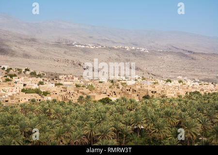 An old village of mud houses of Al Hamra (Oman) Stock Photo