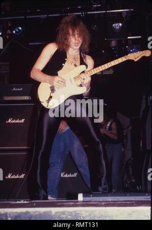 Guitarist Yngwie Malmsteen of the melodic hard rock band