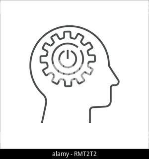 Artificial Intelligence icon. Deep machine learning concept Stock Vector