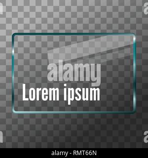 Glass shapes with reflections. Vector illustration for design Stock Vector