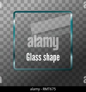 Glass shapes with reflections. Vector illustration for design Stock Vector