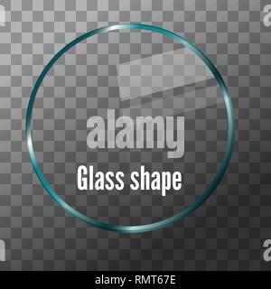Glass shapes with reflections. Vector illustration for design Stock Vector