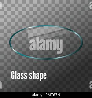 Glass shapes with reflections. Vector illustration for design Stock Vector