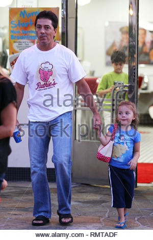 Scott Baio with his daughter Bailey DeLuca visits Mr. Bones Pumpkin