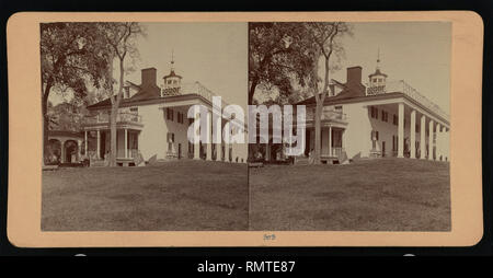 Home of George Washington, Mount Vernon, Virginia, USA, Stereo Card, 1900 Stock Photo