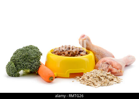 Fresh vegetables, chicken meat Stock Photo