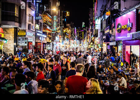 Pham Ngu Lao  area nightlife or Pho Tay, Ho Chi Minh City or Saigon, Vietnam Stock Photo