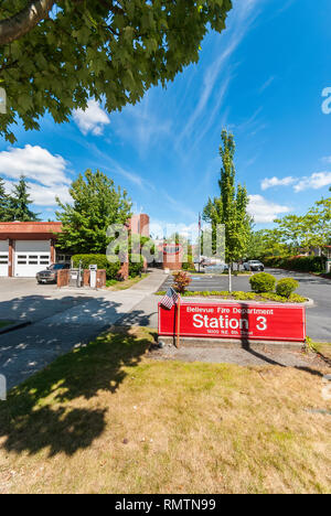 Fire Station 3 in Bellevue, Washington Stock Photo