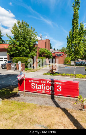 Fire Station 3 in Bellevue, Washington Stock Photo