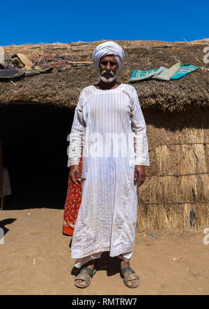 Portrait of a Rashaida tribe man, Kassala State, Kassala, Sudan Stock Photo