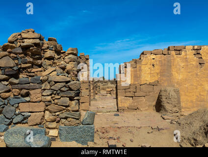 Al Ghazali christian monastery, Northern State, Wadi Abu Dom, Sudan Stock Photo