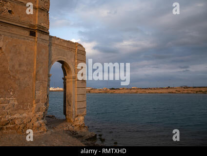 Ruined ottoman coral buildings, Red Sea State, Suakin, Sudan Stock Photo