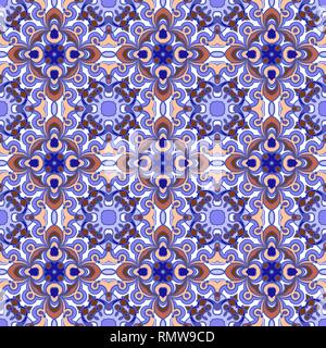 Seamless pattern of curling vines and twisted lines in oriental style. Vector illustration. Stock Vector