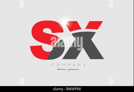 combination letter sx s x in grey blue color alphabet logo icon design ...