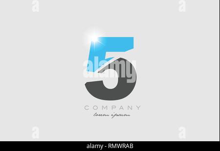 number 1 in grey blue color logo icon design suitable for a company or
