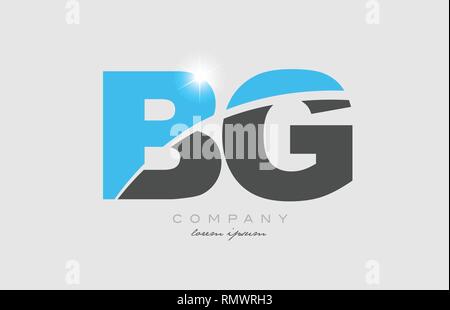 combination letter bg b g in grey orange color alphabet logo icon ...